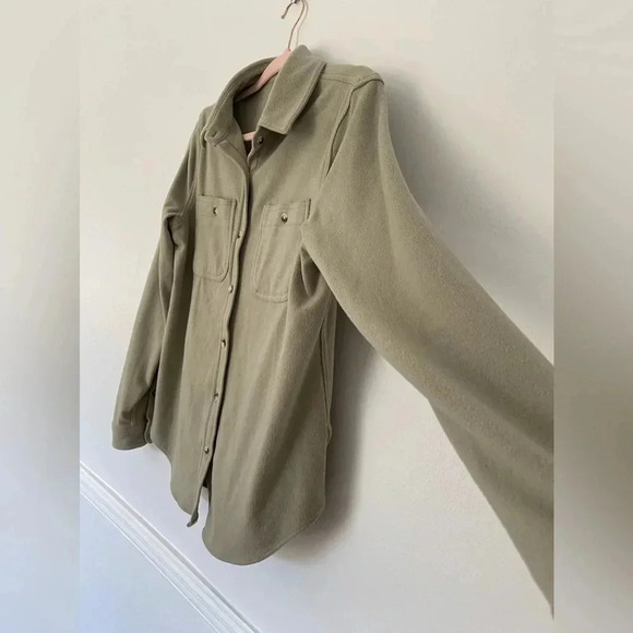 Workshop Republic Button Shacket Scandi Preppy Parisian Western Desert Autumn - Picture 5 of 10